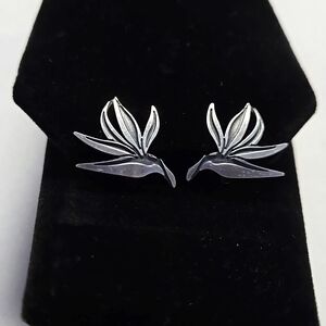 Leighton Lam Bird of Paradise Clip Earrings